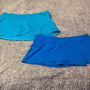 Lands End Bathing Suit Bottoms - (2) - Blue & Teal